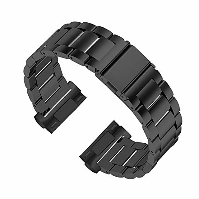 fitbit versa black metal band