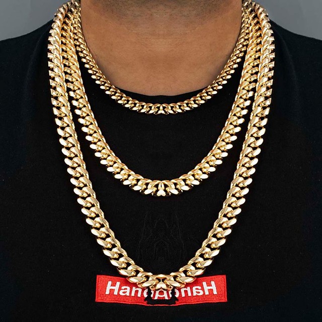 Herr Kedje Halsband Tjock Kedja Ladkedja Franco Kedja Mode Hiphop Rostfritt Stal Silver Guld Svart 55 Cm Halsband Smycken 1st Till Gava Dagligen 21 99