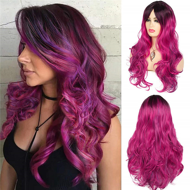 Pruik roze groen Clearance