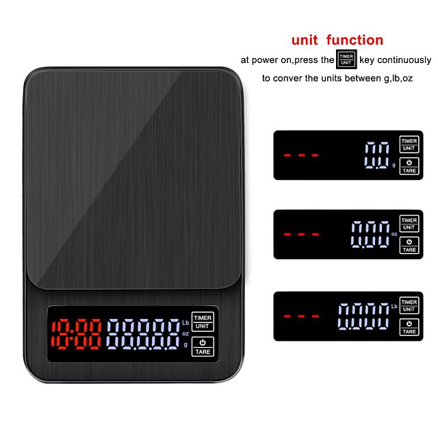 Dijital kahve ölçeği 3kg<em>5kg</em>10kg Portatif USB Günlük mutfak 8683269