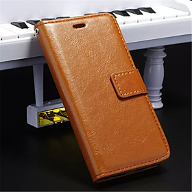 Case For iPhone 5 / Apple iPhone 8 Plus / iPhone 8 / iPhone SE / 5s Wallet / Card Holder / with Stand Full Body Cases Solid Colored Hard PU Leather