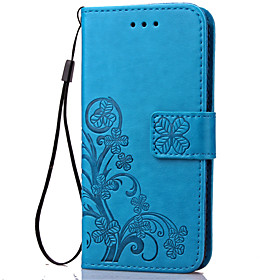 Case For Samsung Galaxy J7 (2016) / J5 (2016) / J3 Wallet / Card Holder / with Stand Full Body Cases Flower Soft PU Leather