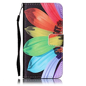 Case For Samsung Galaxy J7 (2016) / J5 (2016) / J5 Wallet / Card Holder Full Body Cases Flower Hard PU Leather