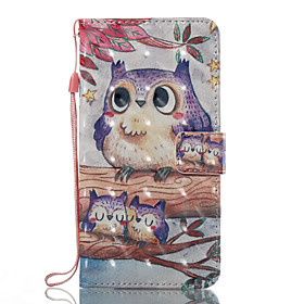 Case For Samsung Galaxy J7 (2017) / J7 (2016) / J5 (2017) Wallet / Card Holder / with Stand Full Body Cases Owl Hard PU Leather