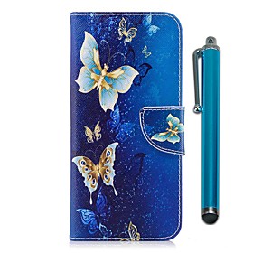 Case For Samsung A3(2017) / A5(2017) / A8 2018 Wallet / Card Holder / with Stand Full Body Cases Butterfly Hard PU Leather / TPU