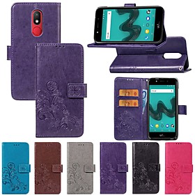 Case For Wiko Wiko Wim lite / Wiko View 2 / Wiko View XL Wallet / with Stand / Flip Full Body Cases Butterfly / Solid Colored / Flower Hard PU Leather