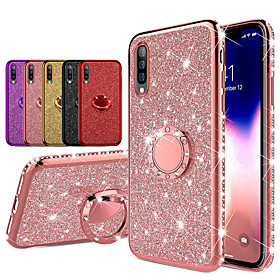 Diamond 360 Degree Rotating Ring Holder Plating Soft TPU Glitter Bling Cases For Samsung A70 A50 A40 A30 A20 A10 A7 2018 A8 Plus 2018 A8 2018 A6 Plus 2018 A6 2018 Shining Case