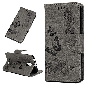 Case For Wiko Wiko Jerry 3 Wallet / Shockproof / Flip Full Body Cases Animal / Flower Hard PU Leather