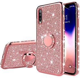 Diamond 360 Degree Rotating Ring Holder Plating Soft TPU Glitter Bling Cases For Samsung Galaxy A51 A10 A20 A30 A40 A50 A70 A30S A50S A20E A7 2018 A9 2018