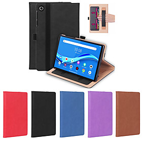 Case For Lenovo Tablets M10 Plus TB-X606F Card Holder / Shockproof Full Body Cases Solid Colored TPU