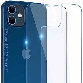 screen protector front and back compatible with iphone 12 / iphone 12 pro 2020 6.1 inch tempered glass full protective film for accessories 9h shockproof edge to edge case friendly