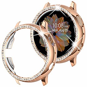 Compatible samsung galaxy watch active 2 case bling 40mm women girl crystal diamond watch bezel bumper protector shiny watch face case cover for samsung active2 40mm (40mm)