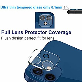 2 pack Camera Lens Protector Compatible with iPhone 12Pormax iPhone 11 Tempered Glass Camera Protector  Case Friendly Back Lens Rear Camera Protective Film For iPhone 12 mini iPhone 11promax