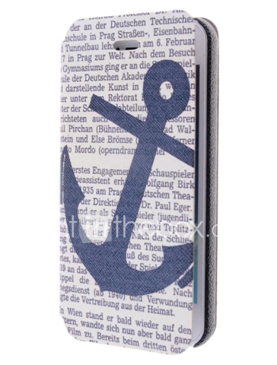 Ship Anchors And Many Words Pattern Pu Full Body Case With Card Slot For Iphone 5 5s 21 6 29