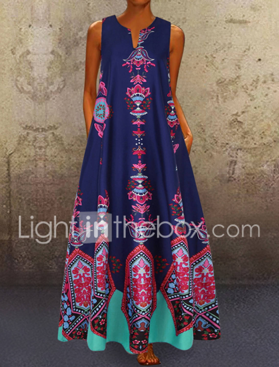 Women's A Line Dress Maxi long Dress Sleeveless Pocket Women's A Line Dress Maxi long Dress Sleeveless Pocket