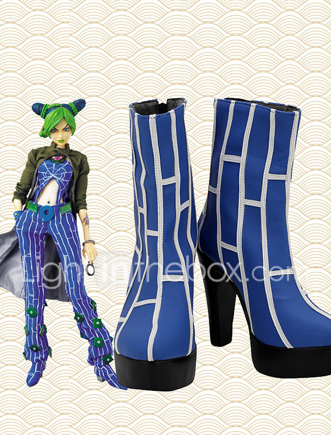 Cosplay Sko Jojos Bisarre Eventyr Jolyne Cujoh Anime Cosplay Sko Pu Laeder Dame Herre Halloween Kostumer 8063123 2021 71 99